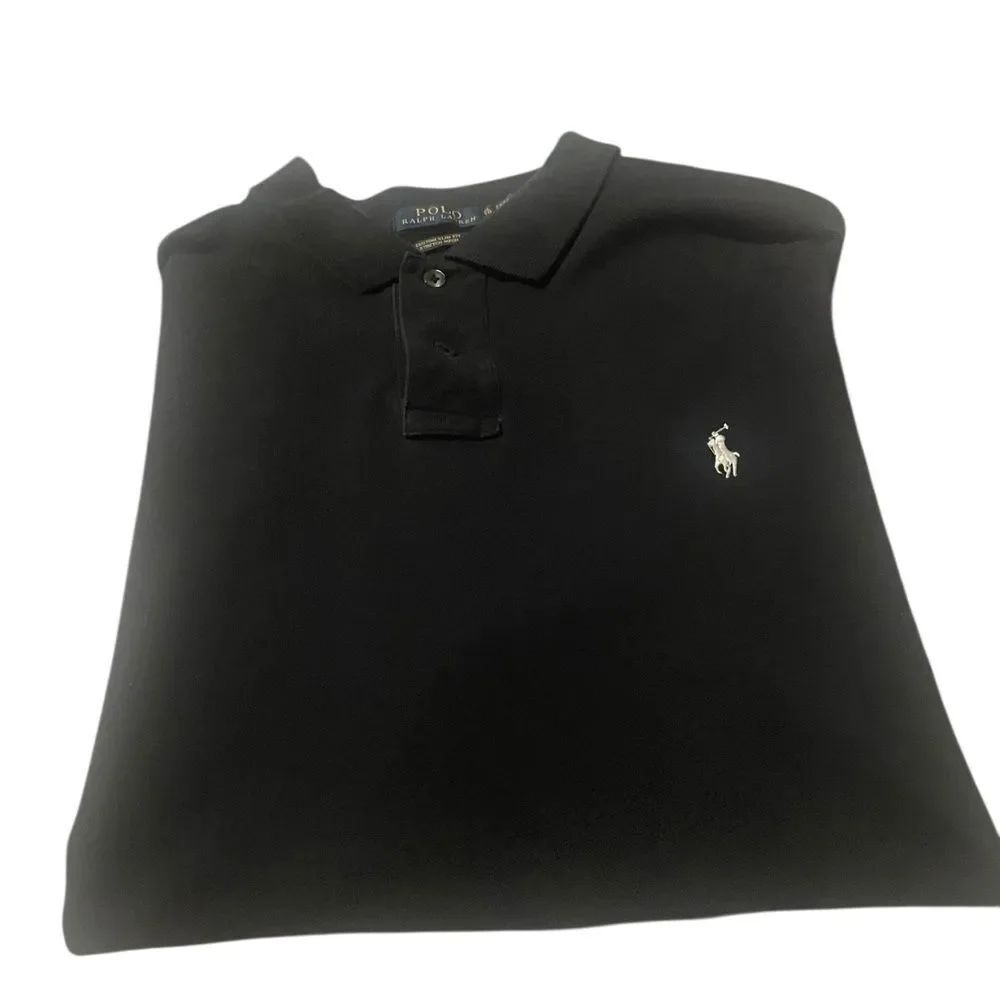 Polo by Ralph Lauren Black Men's Polo with White Pony Logo